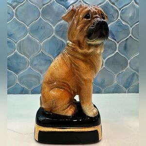 Staffordshire Dog Takahashi Brand Shar Pei Vintage Figurine Coin Bank